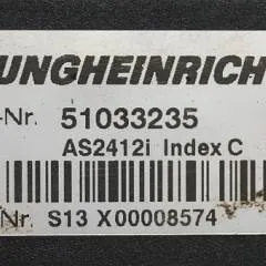 Jungheinrich 51033238 | Rij/hef/stuur regeling  drive/lift/steering controller AS2412 i S index C SW 1,02 51140847 for ECE220  year 2010 sn. S13X00008574