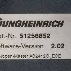 Jungheinrich 51226801 | Rij/hef/stuur regeling  drive/lift/steering controller AS2412 i S index A Sw 2,02 51256852 for ECE225XL year 2012