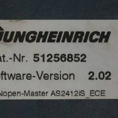 Jungheinrich 51226801 | Rij/hef/stuur regeling  drive/lift/steering controller AS2412 i S index A Sw 2,02 51256852 for ECE225XL year 2012 sn. S1AX00018093