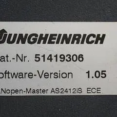 Jungheinrich 51226801 | Rij/hef/stuur regeling  drive/lift/steering controller AS2412 i S index C Sw 1,06 51263506 sn. S1AX00078402 for ECE225