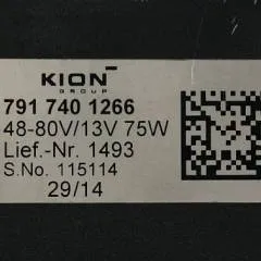 Kion 7917401266 | Omvormer Power converter input 48-80V output 13V75W lief nr 1493 sn. 115114