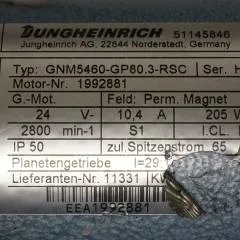 Jungheinrich 51145846 | Steeringmotor 24V type GNM5460 GP80,3 RSC Steering sensor  52037950 year 2011 motor nr. 1992881