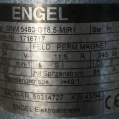 Jungheinrich 50314727 | Steeringmotor 24V type GNM5460 GP18,5 M1R1 year 2010 motor nr. 171617