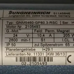 Jungheinrich 51145846 | Steeringmotor 24V type GNM5460 GP80,3 RSC Steering sensor  52037950 year 2013 motor nr. 2105493
