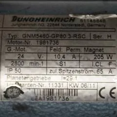 Jungheinrich 51145846 | Steeringmotor 24V type GNM5460 GP80,3 RSC Steering sensor  52037950 year 2011 motor nr. 1981736
