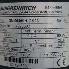 Jungheinrich 51344884 | Steering motor 24V type GNM5460H-GS23 sn 4395007