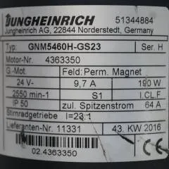 Jungheinrich 51344884 | Steering motor 24V type GNM5460H-GS23 sn 4363350