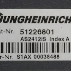 Jungheinrich 51226801 | Rij/hef/stuur regeling  drive/lift/steering controller AS2412 i S index A Sw. 2,04 51256852 sn. S1AX00038488 for ECE220 year 2014