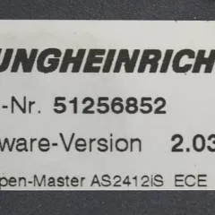 Jungheinrich 51226801 | Rij/hef/stuur regeling  drive/lift/steering controller AS2412 i S index A 51256852 Sw. 2,03 sn. S1AX00030504 for ECE220 year 2013