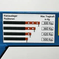 JHT unknown | Mobile workshop crane model MKS500DW-S capacity 500 kg sn. 880 year 08/2022