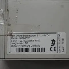 Jungheinrich 51208312 | ISM online data recorder S 12-48 VDC 51308292 Sw. 03.00 sn. 109700025662 R-02