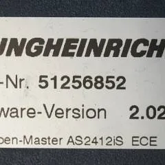 Jungheinrich 51226801 | Rij/hef/stuur regeling  drive/lift/steering controller AS2412 i S index A  Sw 2,02 51256852 sn. S1AX00020483 from ECE225  year 2013