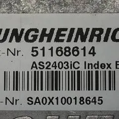 Jungheinrich 51168614 | Rij regeling Drive controller complete with internal charger AS2403iC index B Sw. 2,04 51190862 sn. SAOX10018645 from EMC year 2019
