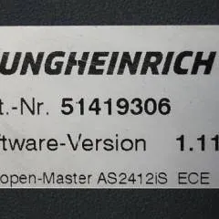 Jungheinrich 51226801 | Rij/hef/stuur regeling  drive/lift/steering controller AS2412 i S index C Sw 1,11 51419306 sn. S1AX00120988 from ECE 225 year 2018