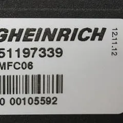 Jungheinrich 51197339 | Controller MFC06 51219488 Sw 1.00 sn. S1LX0 00105592 from ESE320 year 2017