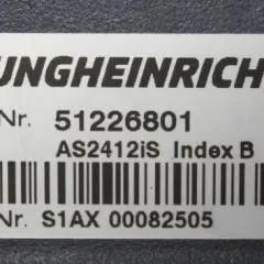 Jungheinrich 51226801 | Rij/hef/stuur regeling  drive/lift/steering controller AS2412 i S index B Sw 1,05 51419306 sn. S1AX00082505 from ECE 225 year 2016