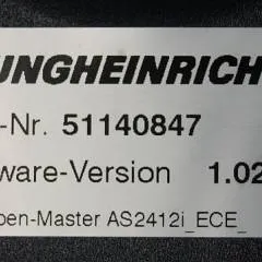 Jungheinrich 51033235 | Rij regeling Drive controller AS2412i index C Sw. 1,02 51140847 from ECE225 year 2009 sn. S13X00011684