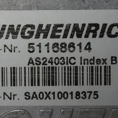 Jungheinrich 51168614 | Rij regeling Drive controller complete with internal charger AS2403iC index B Sw. 2,04 51190862 sn. SAOX10018375 from EMC B10 year 2019
