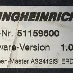 Jungheinrich 51116344 | Rij/hef/stuur regeling  drive/lift/steering controller AS2412 i S index O Sw 1,01 51159600 from ERD220 year 2011 sn. S1AX00002246