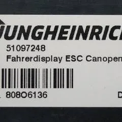 Jungheinrich 51097248 | Display ESC canopen from ESD220 year 2018 sn. 80806136