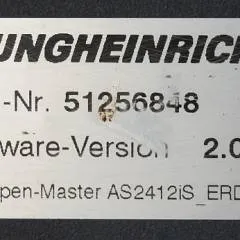 Jungheinrich 51226801 | Rij/hef/stuur regeling  drive/lift/steering controller AS2412 i S index B Sw. 2,06 51256848 sn. S1AX00063775 from ERD220 year 2015