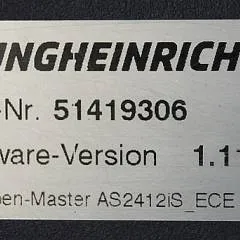 Jungheinrich 51226801 | Rij/hef/stuur regeling  drive/lift/steering controller AS2412 i S index C Sw 1,11 51419306 sn. S1AX00125228 from ECE310 year 2018