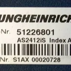 Jungheinrich 51226801 | Rij/hef/stuur regeling  drive/lift/steering controller AS2412 i S index A Sw. 1,00 51263516 sn. S1AX00020728 from ERE225 year 2013