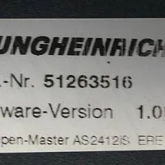Jungheinrich 51226801 | Rij/hef/stuur regeling  drive/lift/steering controller AS2412 i S index B Sw. 1,05 51263516 sn. S1AX00077545 from ERE225 year 2016