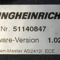 Jungheinrich 51033235 | Rij regeling Drive controller AS2412i index C Sw. 1,02 51140847 from ECE220  year 2011 sn. S13X00018997
