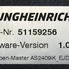 Jungheinrich 51037594 | Rij/hef regeling Drive/lift controller AS2409 i k index B Sw. 1,09 51159256 sn. S12X00095960 from EJD220 year 2017