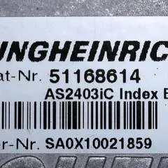Jungheinrich 51168614 | Rij regeling Drive controller complete with internal charger AS2403iC index B Sw. 2,05 51190862 sn. SAOX10021859 from EMC year 2013
