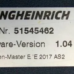 Jungheinrich 51204908 | Controller AS2405 i S Index A 51545462 Sw 1,04 sn. S1HX00013662 from EJE C20 2018
