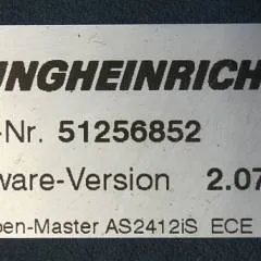 Jungheinrich 51226801 | Rij/hef/stuur regeling  drive/lift/steering controller AS2412 i S index B Sw 2,07 51256852 sn. S1AX00060170 from ECE220 year 2015