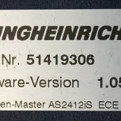 Jungheinrich 51226801 | Rij/hef/stuur regeling  drive/lift/steering controller AS2412 i S index B Sw. 1,05 51419306 sn. S1AX00079105 from ECE225 year 2016