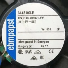 Jungheinrich 51407815 | EBM Papst 3412 NGLE 12v DC 90mA 1,1W