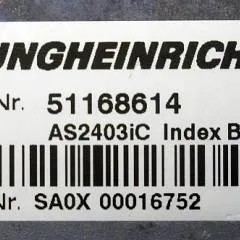 Jungheinrich 51168614 | Rij regeling Drive controller complete with internal charger AS2403iC index B Sw. 2,03 51190862 sn. SAOX00016752 from EMC year 2017