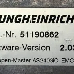 Jungheinrich 51168614 | Rij regeling Drive controller complete with internal charger AS2403iC index B Sw. 2,03 51190862 sn. SAOX00016752 from EMC year 2017