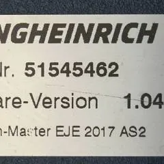 Jungheinrich 51204908 | Controller AS2405 i S Index A 51545462 Sw 1,04 sn. S1HX00013673 from EJE C20 2018