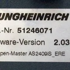 Jungheinrich 51206665 | Rij/hef regeling Drive/lift controller AS2409 i S Index B Sw. 2,03 51246071 from ERE120 year 2012 sn. S1GX00030155