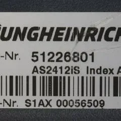 Jungheinrich 51226801 | Rij/hef/stuur regeling  drive/lift/steering controller AS2412 i S index A Sw. 1,04 51263516 sn. S1AX00107114 from ERE225 D/P year 2015