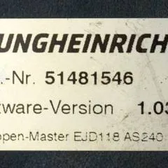 Jungheinrich 51206665 | Rij/hef regeling Drive/lift controller AS2409 i S Index B Sw. 1,03 51481546 from EMD118 year 2018 sn. S1GX00073272