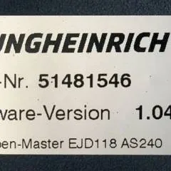 Jungheinrich 51206665 | Rij/hef regeling Drive/lift controller AS2409 i S Index B Sw. 1,04 51481546 from EMD118 year 2019 sn. S1GX00086798