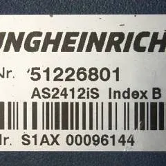 Jungheinrich 51226801 | Rij/hef/stuur regeling  drive/lift/steering controller AS2412 i S index B Sw. 1,06 51263516 sn. S1AX00096144 from ERE225 fixed platform year 2017