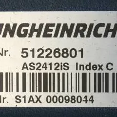 Jungheinrich 51226801 | Rij/hef/stuur regeling  drive/lift/steering controller AS2412 i S index C Sw 1,09 51419306 sn. S1AX00098014 from ECE225 year 2017