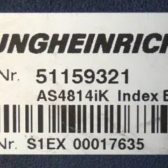 Jungheinrich 51159321 | Rij/hef regeling drive/lifting controller AS4814Ik Index A 51198205 inkl. LA1/4FTER  sn. S1EX00017635 from ETV216 year 2014