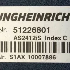 Jungheinrich 51226801 | Rij/hef/stuur regeling  drive/lift/steering controller AS2412 i S index C Sw 1,09 51419306 sn. S1AX10007886 from ECE225 year 2017