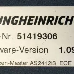Jungheinrich 51226801 | Rij/hef/stuur regeling  drive/lift/steering controller AS2412 i S index C Sw 1,09 51419306 sn. S1AX10007886 from ECE225 year 2017