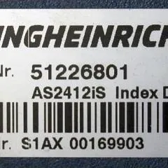 Jungheinrich 51226801 | Rij/hef/stuur regeling  drive/lift/steering controller AS2412 i S index D Sw 1,07 51462874 sn. S1AX00169903 from ERE225 fixed platform D/P year 2017