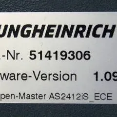 Jungheinrich 51226801 | Rij/hef/stuur regeling  drive/lift/steering controller AS2412 i S index C Sw 1,09 51419306 sn. S1AX00098069 from ECE225 year 2017