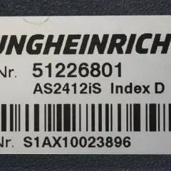 Jungheinrich 51226801 | Rij/hef/stuur regeling  drive/lift/steering controller AS2412 i S index D Sw 1,07 51263516 sn. S1AX10023896 from ERE225 fixed platform year 2016